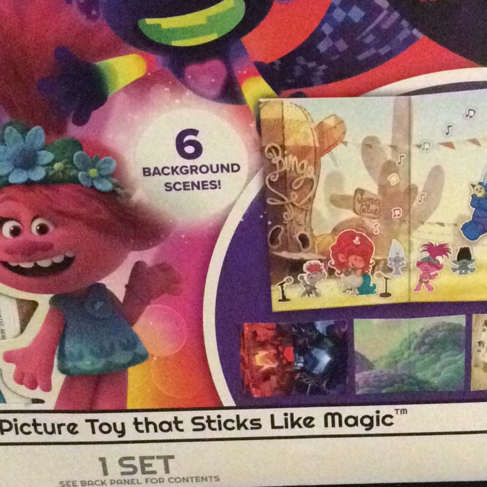 😊NWT 2/ $8 TROLLS TOUR RESTICKABLE FORMS - Picture 4 of 5